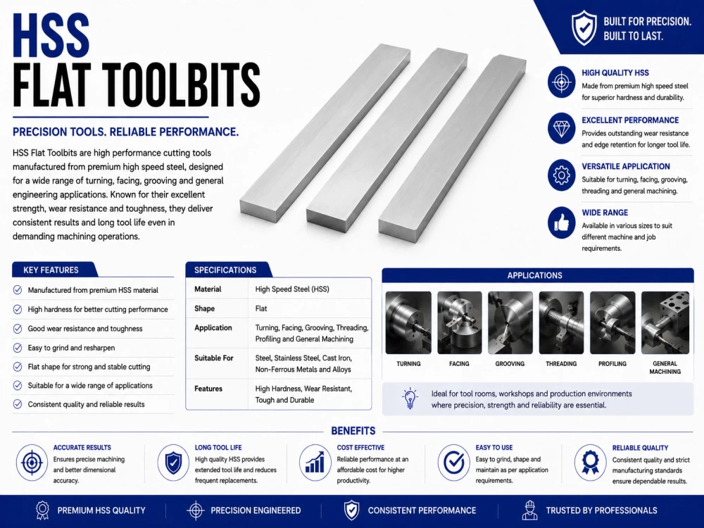 HSS FLAT TOOLBITS